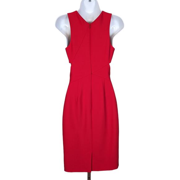 Elizabeth and James Aldridge Cut Out Sheath Dress Red Size 0 - Picture 3 of 16